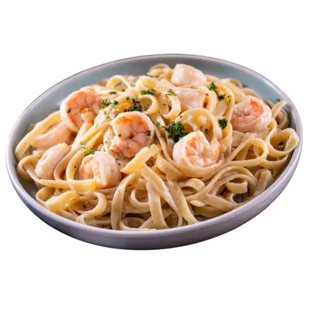 Shrimp and Broccoli Alfredo pasta